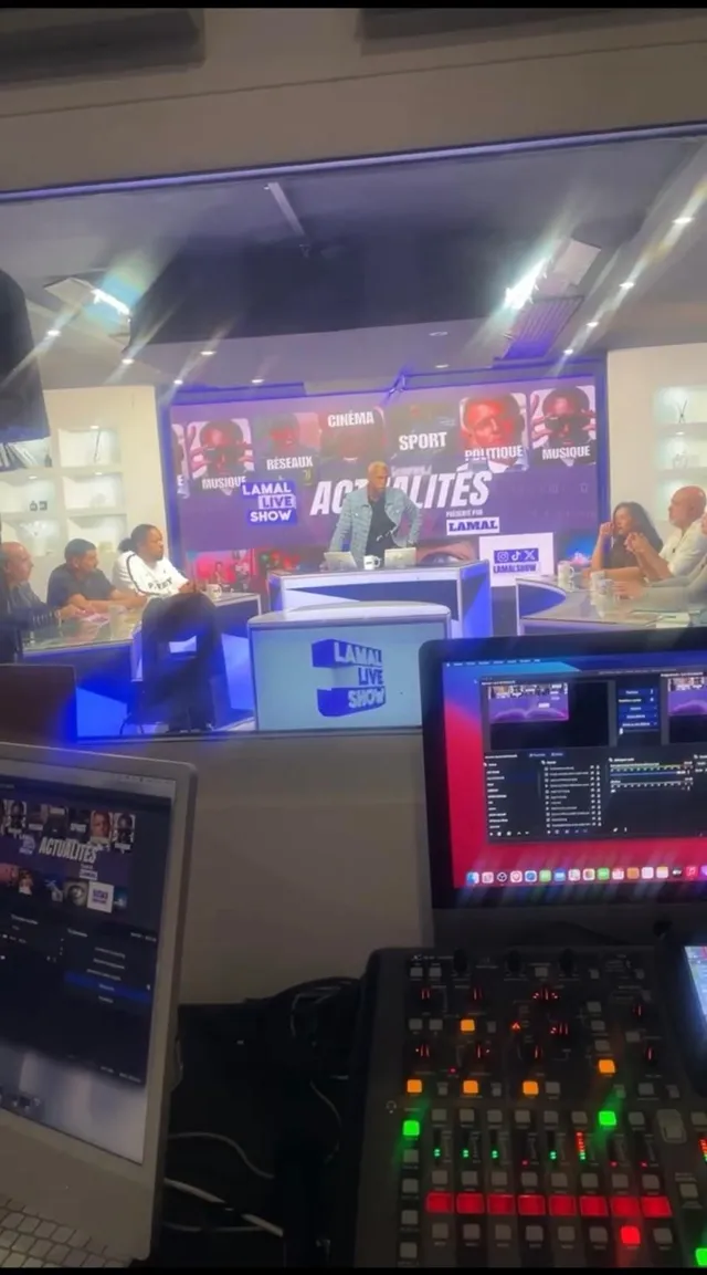 Régie et plateau de tournage